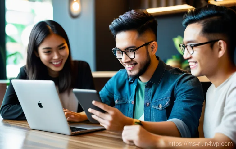 세일즈 퍼널에서의 효과적인 콘텐츠 배포 전략 - A vibrant, eye-level shot of a diverse group of Malaysian young adults, aged 20-30, casually dressed...