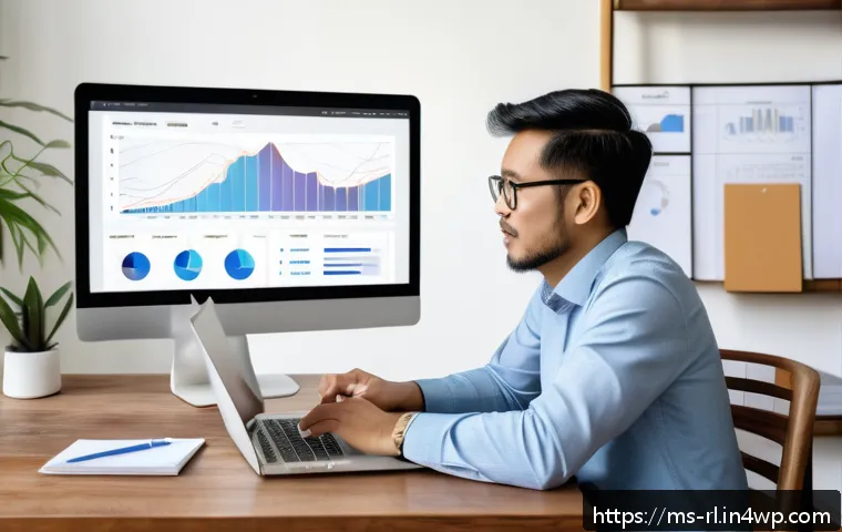 세일즈 퍼널 자동화를 통한 효율성 증대 - A professional Malaysian small business owner working on a laptop in a modern home office, surrounde...