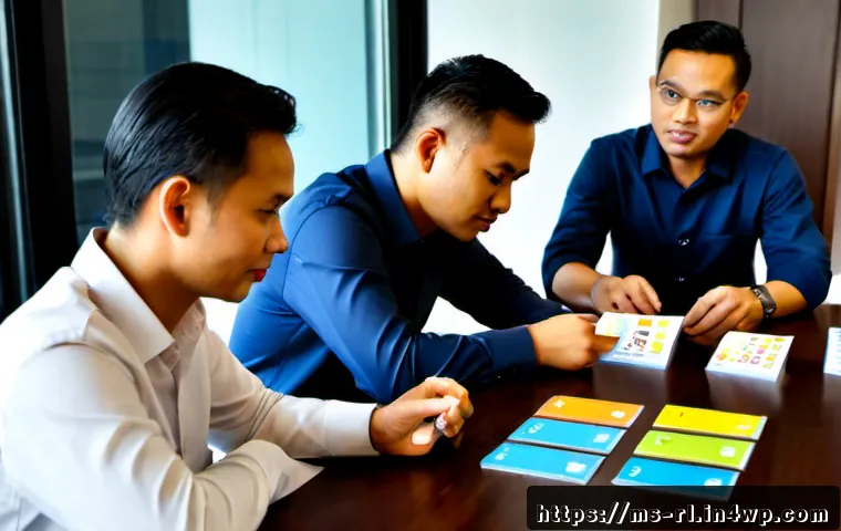 세일즈 퍼널에서의 고객 세그먼트 전략 - Photorealistic Malaysian small-business strategy meeting in a bright modern Kuala Lumpur office, div...